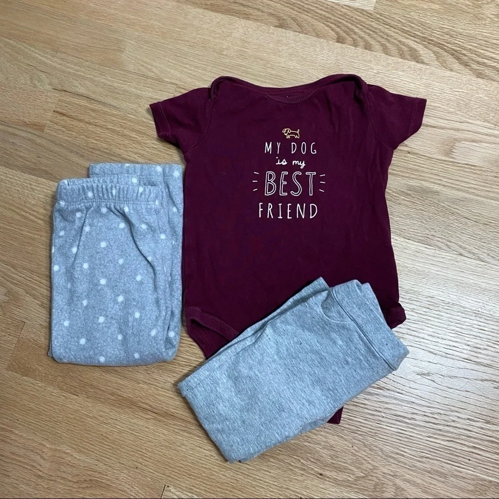 Carter’s Dog Onesie Outfit Bundle 24 months Girls